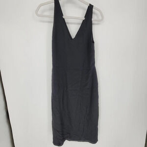 Babaton Aritzia black 100% silk midi classie dress size 4